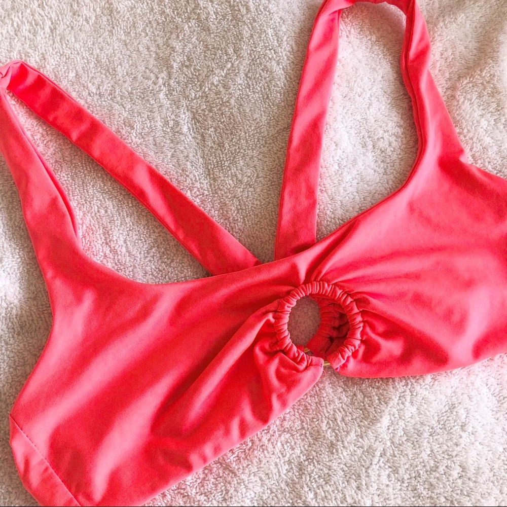 L*Space Neon Pink Bikini Top